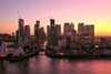 Canary Wharf Aerial Image Taken During a Spectacular Sunset